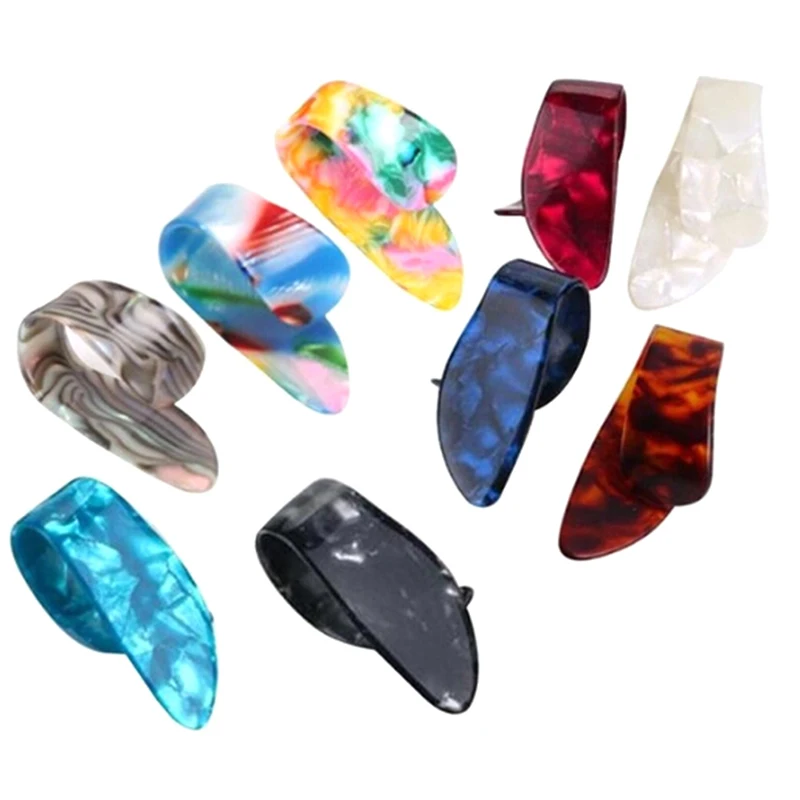 Guitar Picks 4pcs/Set Guitar Plectrums Sheath Acoustic Electric Bass Guitar Random Color Thumb Finger Picks