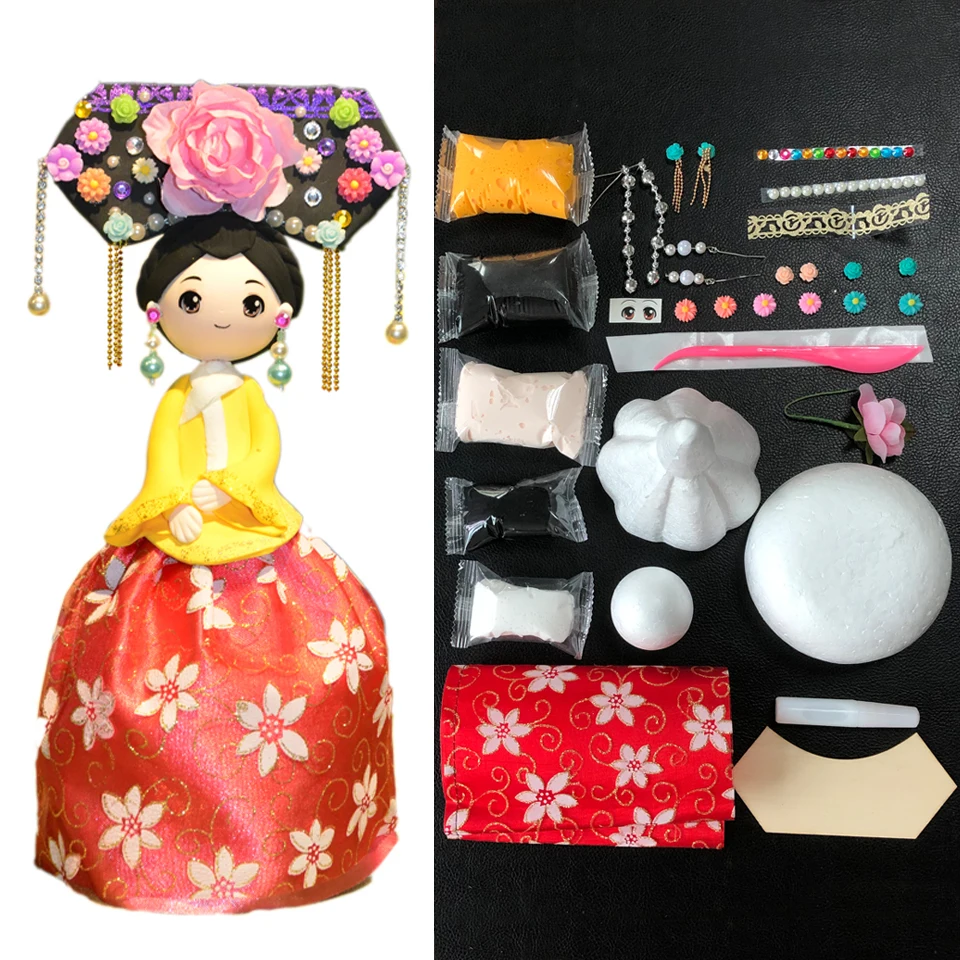 Soft Clay Slime Doll Set DIY Colorful Clay Chinese Style Doll With Dress Handwork Clay New Arrival Slime Supplies DOLLRYGA Soft Clay Slime Doll Set DIY Colorful Clay Chinese Style Doll With Dress Handwork Clay New Arrival Slime Supplies DOLLRYGA