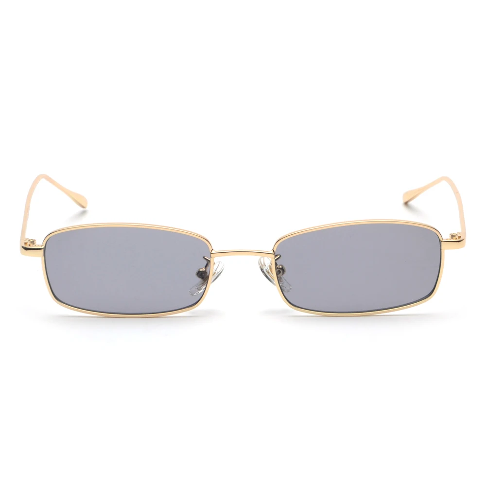 Kachawoo 6 шт. маленькие прямоугольные солнцезащитные очки для мужчин Ретро металлическая оправа золотые мужские модные солнцезащитные очки для женщин унисекс Лето