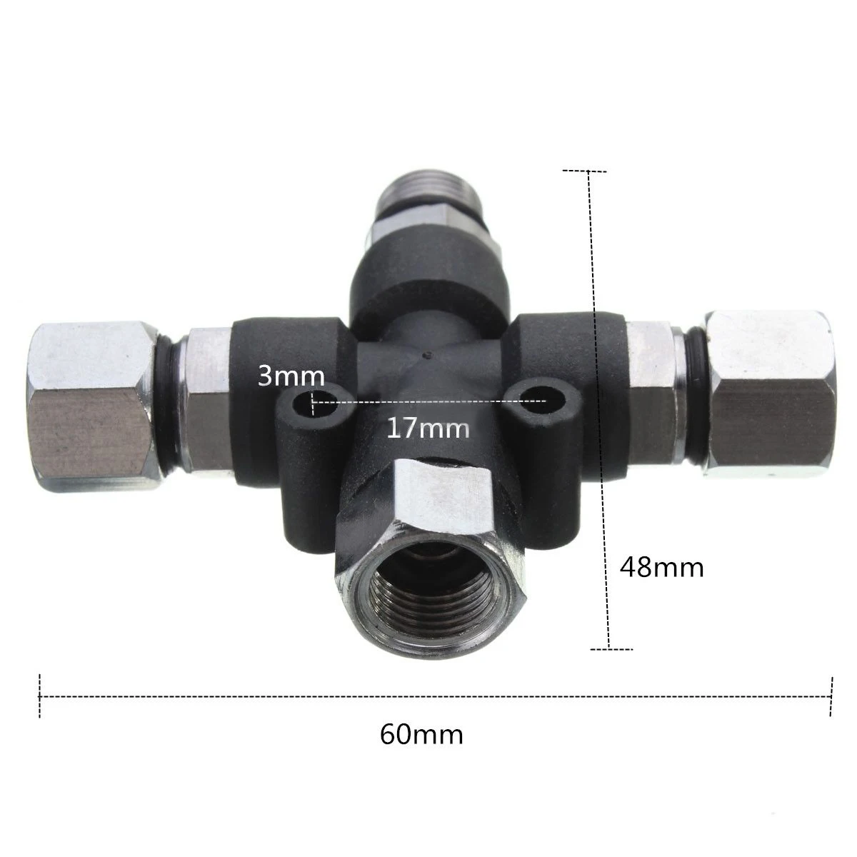 

3 Way Airbrush Splitter Mini Compressor Nail Painting Air Splitter Fitting Connector Spray Tool 1/8" 50 MPa Mayitr