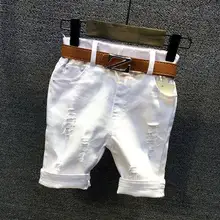 Детские штаны, брюки для мальчиков, хлопковые летние шорты для мальчиков детские повседневные штаны шорты с дырками детские штаны для мальчиков от 2 до 7 лет