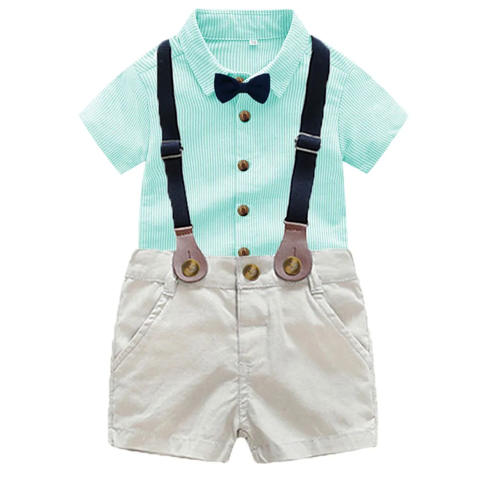 Для Одежда для новорожденных малышей Костюм Джентльмена лук Рубашка с галстуком на подтяжках шорты, детские штаны, костюм, Детские ползунки для маленьких мальчиков erkek bebek giyim
