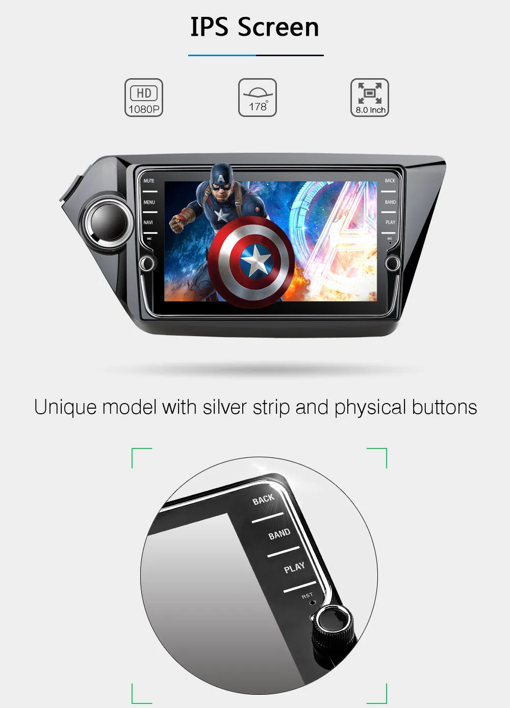 Sale Funrover 8" IPS android8.0 2 din car gps navigation multimedia for Kia k2 RIO 2011-2016 car radio video stereo player WIFI audio 19