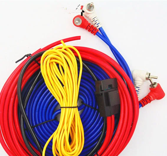 Усилитель сабвуфера 60 Вт 4 м длина Профессиональный Динамик Установка Провода кабели комплект Автозвук провода подключения