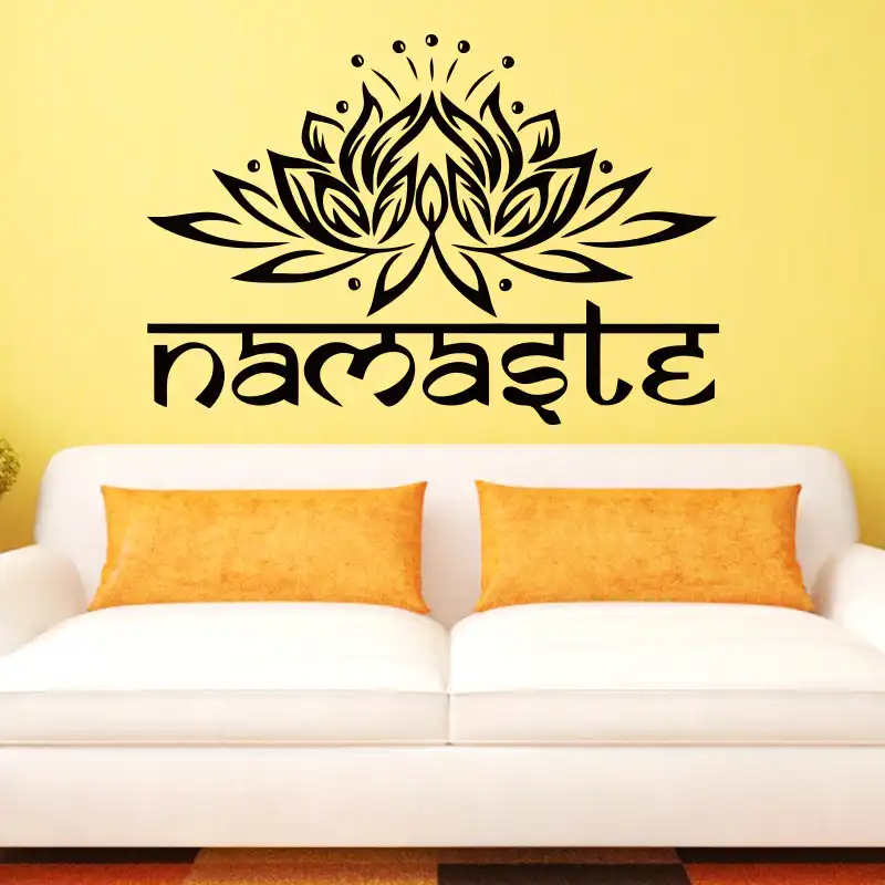 Namaste Autocollant Mural Amovible Décalque Maison /& Bureau Décoration murale Poster