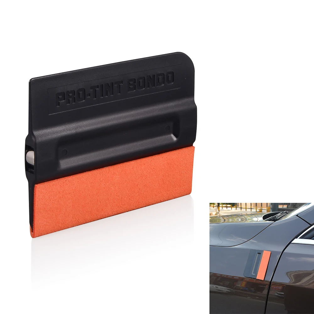2 Pcs Squeegee Wool Felt Car Wrapping Tint Install Tool Scratch Free Applicat