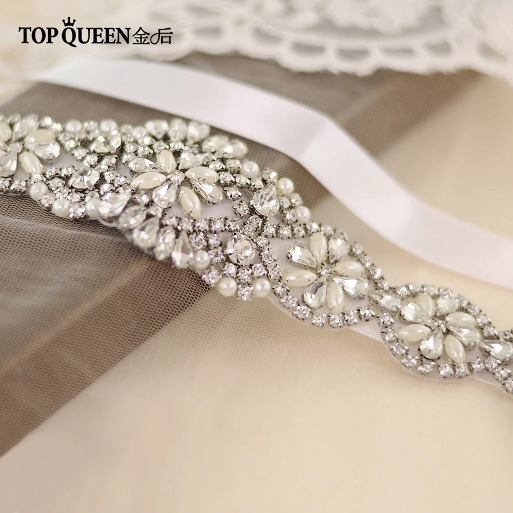 TOPQUEEN S161 свадебные ленты с кристаллами Свадебные аксессуары ремни для женщин лента для свадебного платья ремень невесты