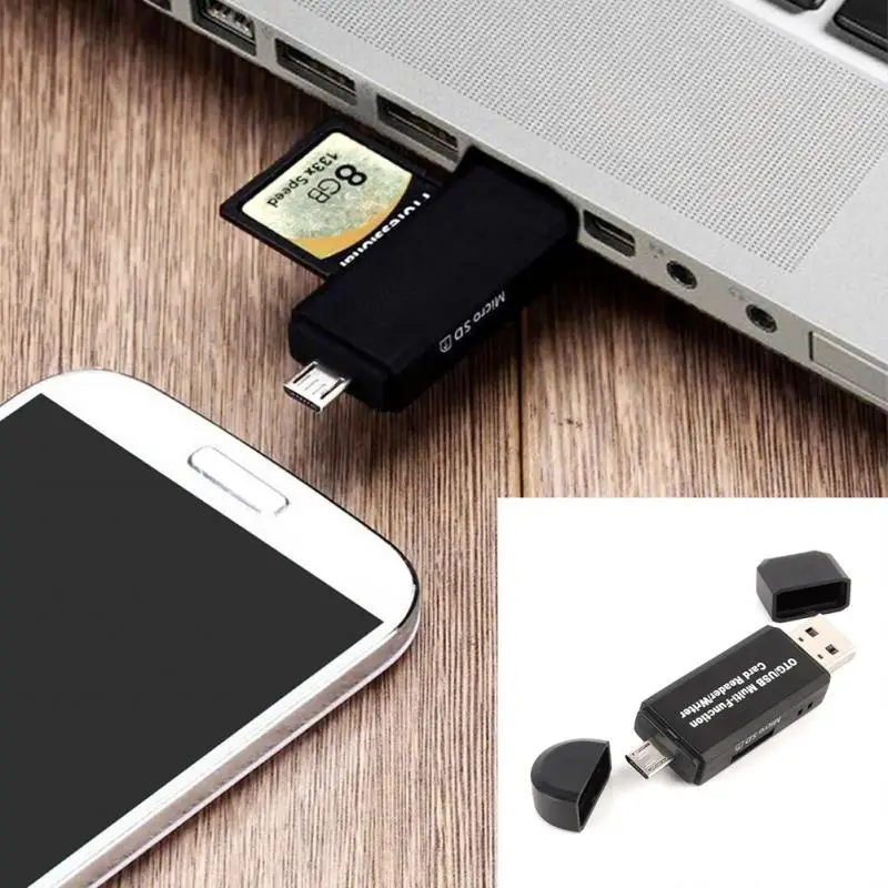 Micro USB и USB 3 в 1 OTG Кардридер высокоскоростной USB2.0 Универсальный OTG TF/SD для Android Компьютерный удлинитель-переходник