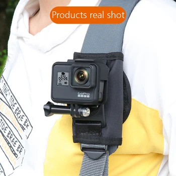 

Angle Adjustable Quick Release Backpack Clip Rotatable Shoulder Strap Adapter for Gopro 7 6 5 DJI Osmo Action Camera Accessories