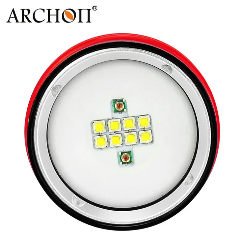 Карманный фонарик для дайвинга ARCHON D26VR W32R 2000 лм белый красный видео свет