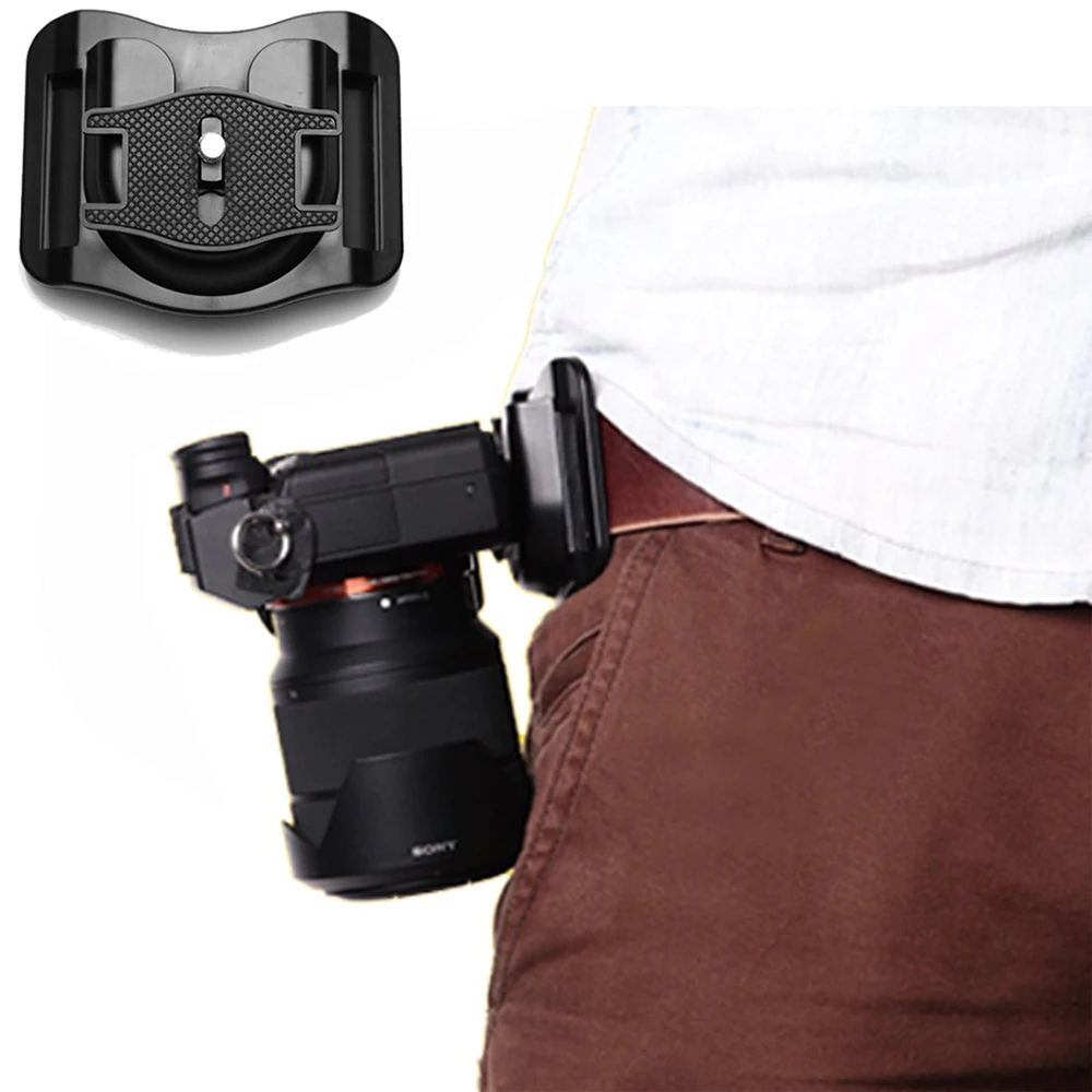 

Quick Release Camera Waist Band Belt Buckle Mount Hanger Sling Clip Holster for SLR DSL Camera