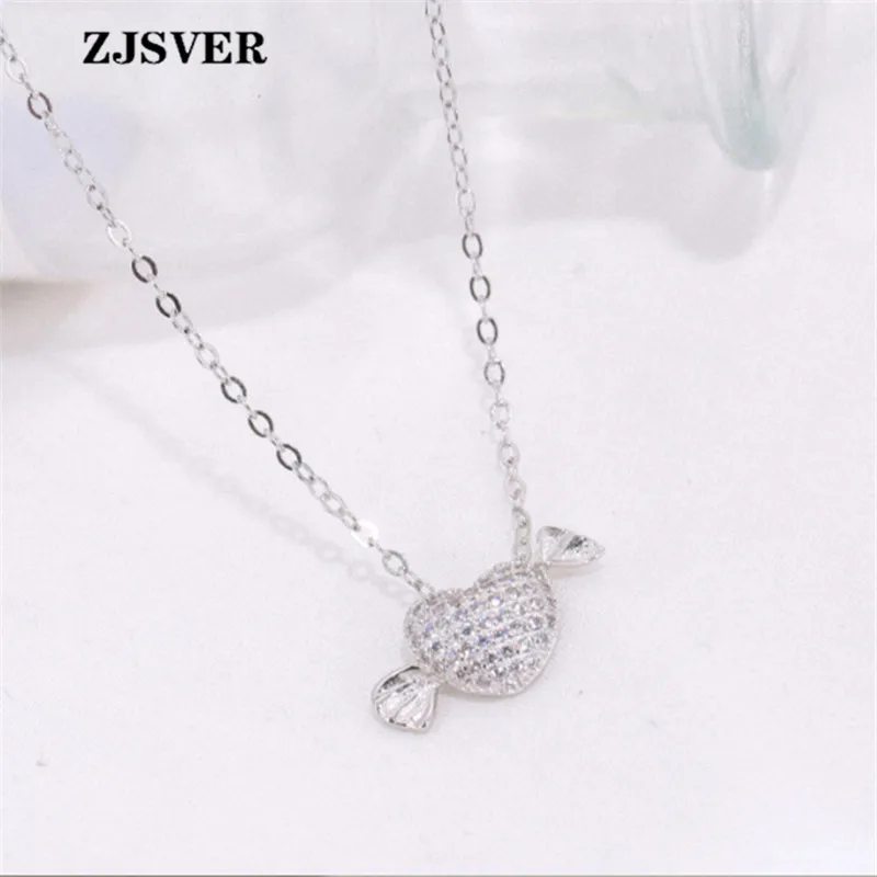 

ZJSVER Crystal Arrow Through Heart Shape Pendant Fashion 925 Sterling Silver Chain Women Necklace Wholesale Fine Jewelry
