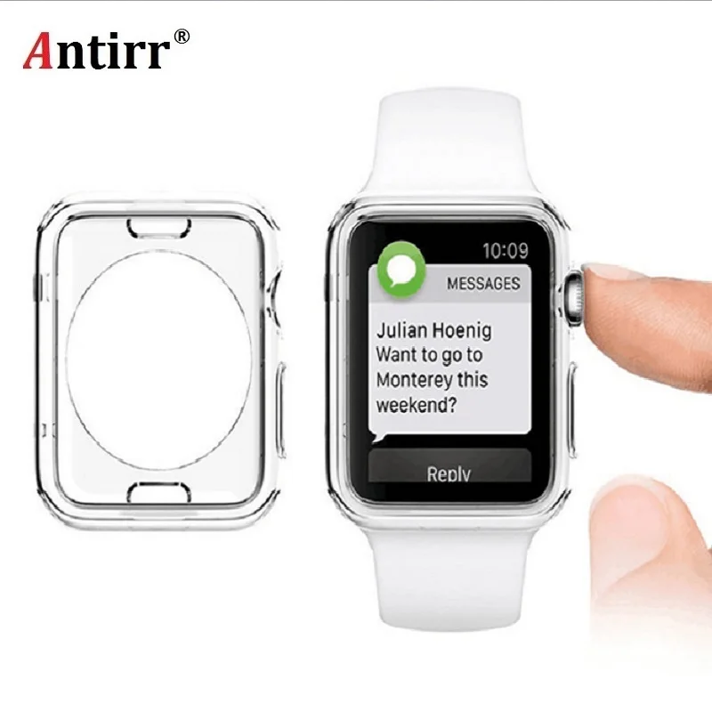 Прозрачная защитная пленка чехол Чехол бампер для Apple Watch серии 1 2 3 38 мм 42