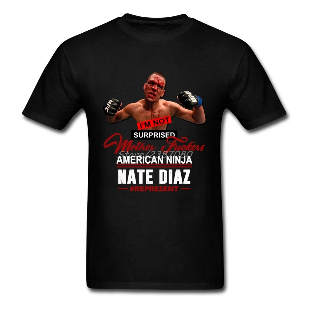 Футболка Nate Diaz Mma мужская с коротким рукавом хлопковая тенниска круглым вырезом в