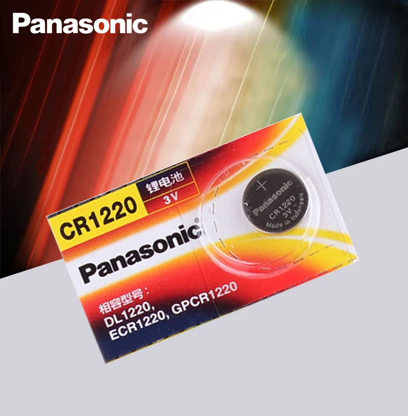 Оригинальные батарейки Panasonic CR1220 кнопочные CR 1220 3 в литиевая батарейка BR1220 DL1220