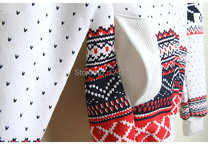 Бесплатная доставка 2015 женщин толстовка рождество Sportwear Harajuku снежинка