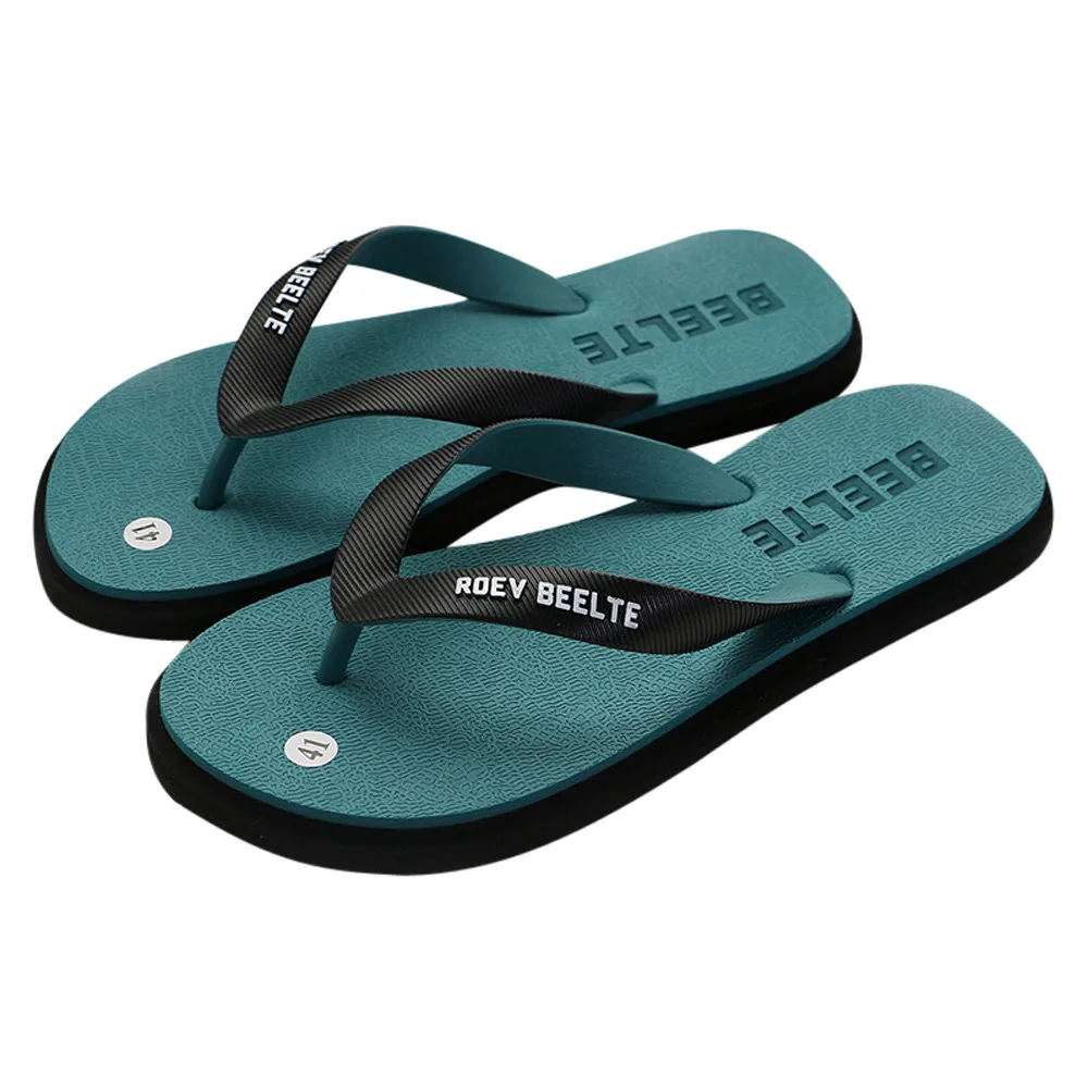 

Men Fashion Outdoors Flat Heel Round Toe Flip Flops Slipper Beach Shoes Slippers Mannen Indoor & Outdoor Flip-flops Beach