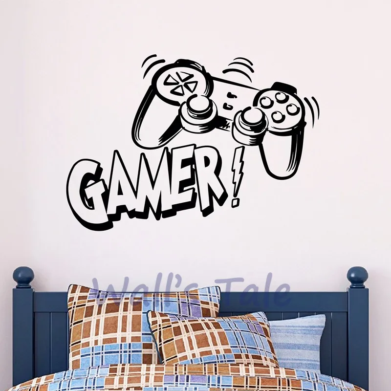 Games Joysticks Wall Decal Boys Bedroom Decor