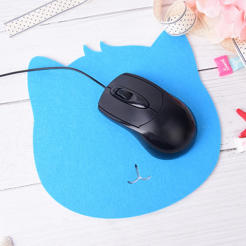 Optical Trackball PC Thicken Mouse Pad Felt Cloth 220*220*3mm Universal Cute Cat MousePad Mat For Laptop Computer Tablet PC
