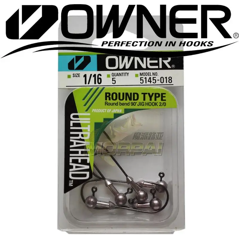 

Authentic OWNER Lead Hooks 5145 Jig Bait Barbed Hook Sharp High Strength Single Hook For Soft Bait 1.8g 3.5g 7g 10g Anzol Pesca
