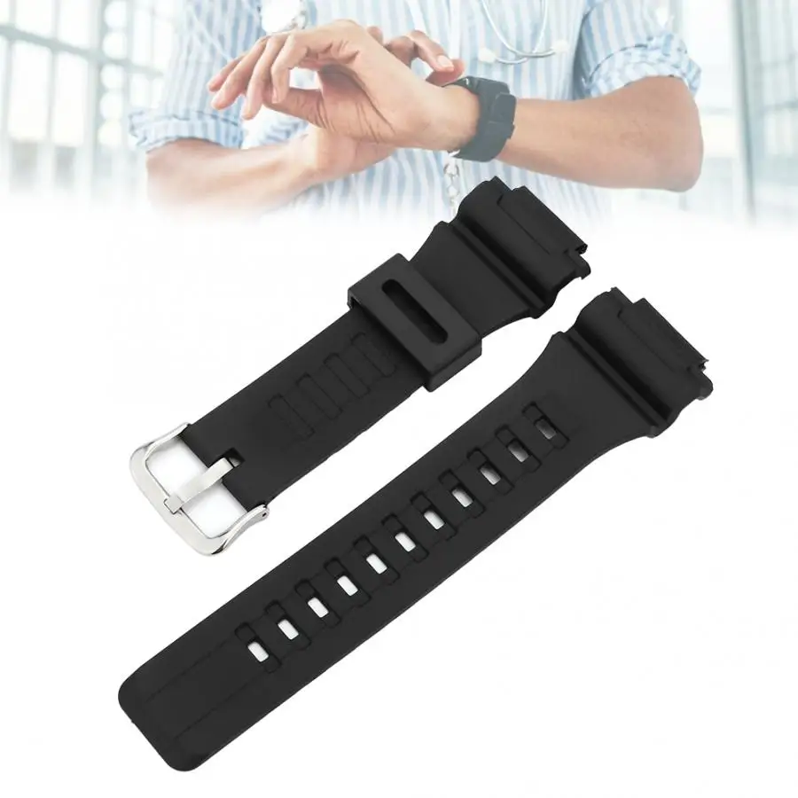 

PU Watchbands Watch Strap Band Fit for G SHOCK AQ-S800 AS-S810W Black Strap