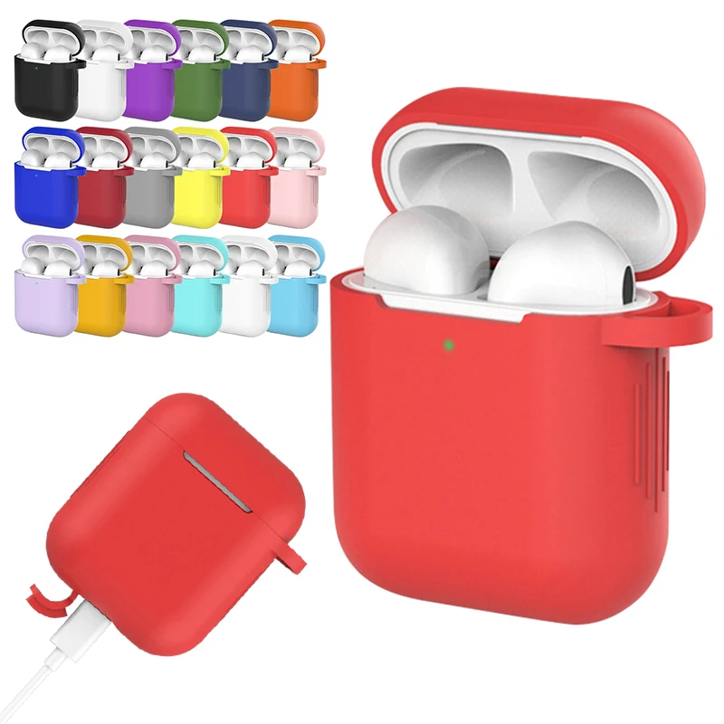 

Silicone Case For Apple Airpods2 Soft Shockproof Cover For Apple AirPods 2 thickening Earphone Cases Air Pods2 Protector Case