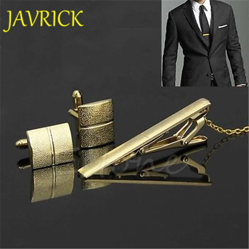 New Stylish Men Plating Metal Necktie Tie Bar Clasp Clip Cufflinks Set Gold Gift Stainless Steel Plain Skinny Tie Clip Pins Bars New Stylish Men Plating Metal Necktie Tie Bar Clasp Clip Cufflinks Set Gold Gift Stainless Steel Plain Skinny Tie Clip Pins Bars