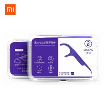 

50pcs/box Xiaomi Soocare Professional Superfine DentalFoss Ergonomic Design FDA Testing Food Grade Xiaomi Soocare Dentalfoss