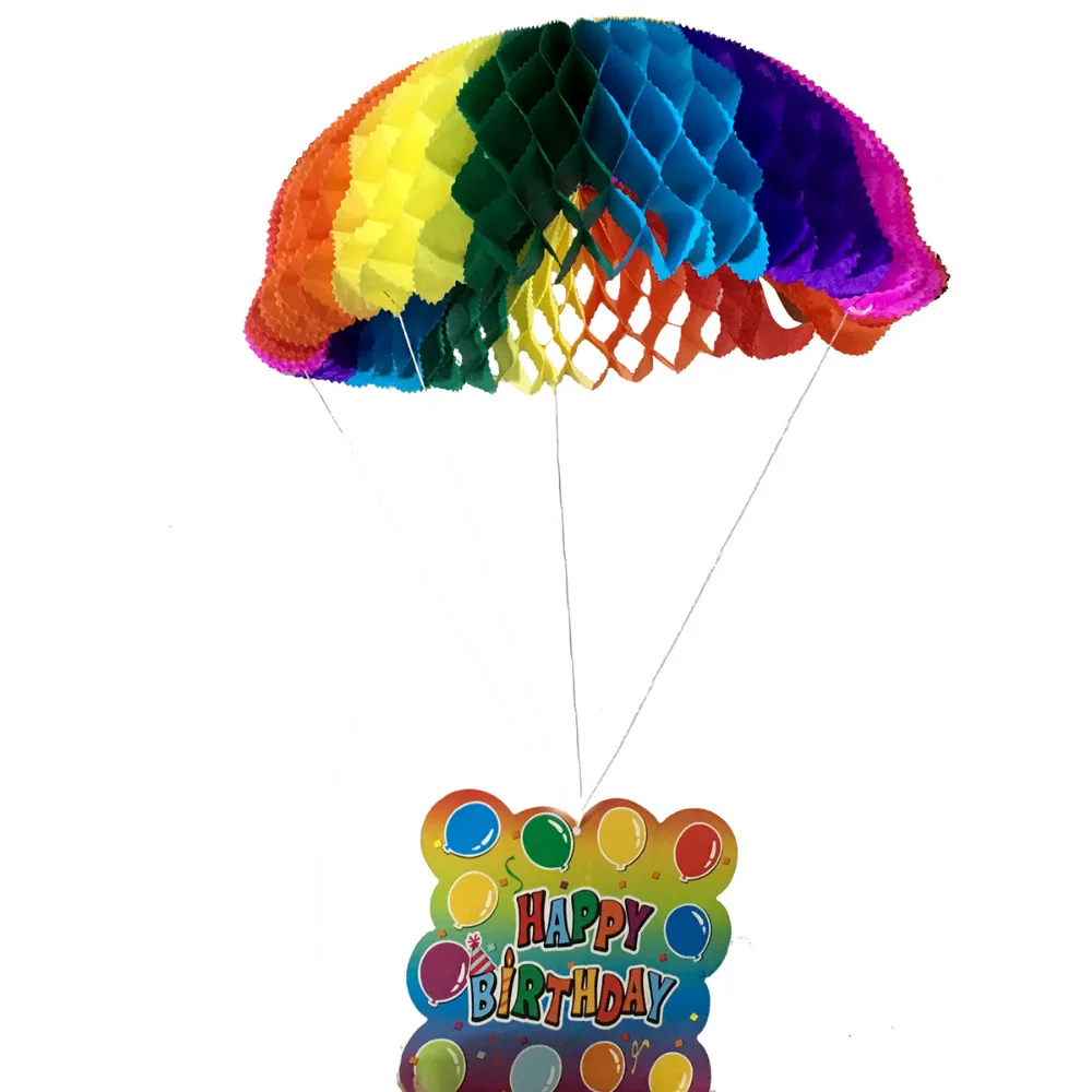 10 Pieces Parachute Tissue Paper Flowers Balls Poms Lantern