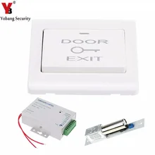Yobangsecurity Электрический магнитный замок на двери+ выход дверной переключатель+ DC12V Питание для Дома домофонов Система контроля доступа