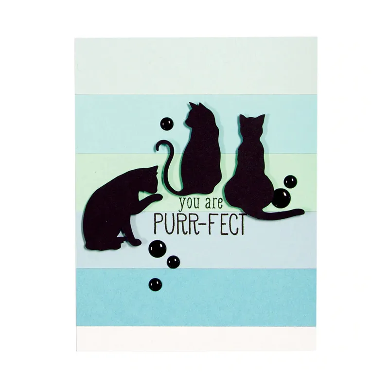 

InLoveArts 3 Pcs/lot Metal Cutting Dies Scrapbooking for Card Making DIY Embossing Cuts New Craft Cute Cat Animals 2019 New