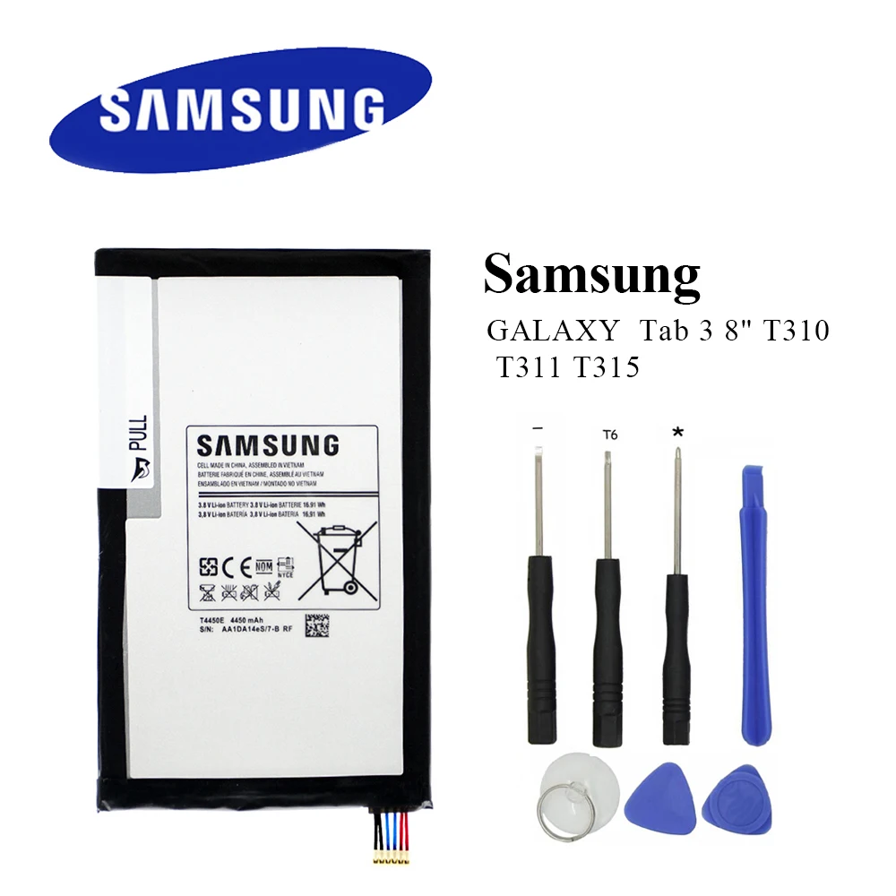 Meilleur 100% Original Tablette Samsung Batterie T4450E Pour Samsung Galaxy Tab 3 8.0 T310 T311 T315 SM T310 SM T311 SM T315 T3110 4450 mAh