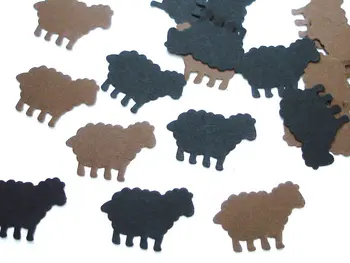 

Brown and Black Sheep Confettis birthday wedding bridal baby shower party Table scatters scrapbooking