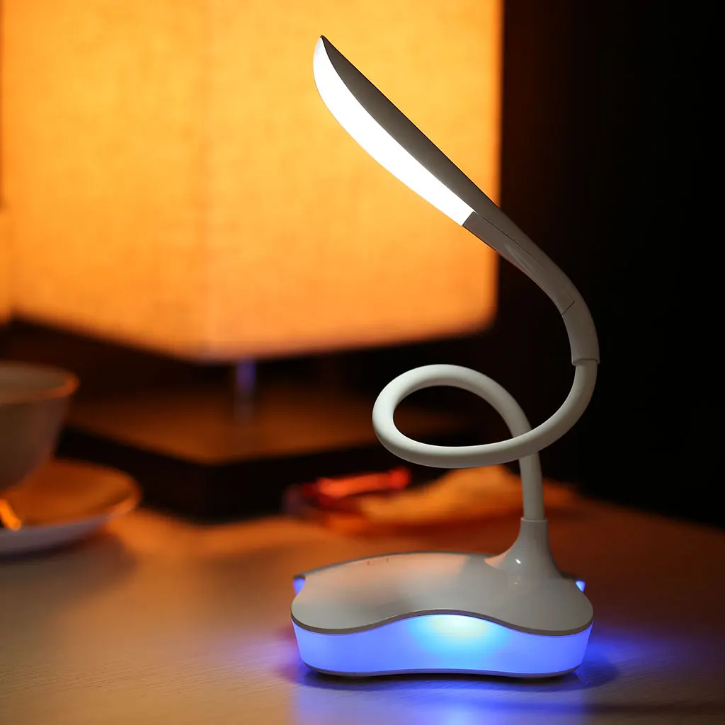  Finether USB Rechargeable LED Table Lamp Touch Sensor Dimmable 2-in-1 Portable Folding Night Lamp D - 32934371803