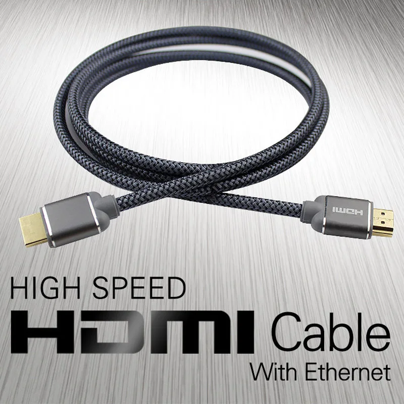4 K HDMI кабель 2 м HDMI2.0 двойной плетеный высокоскоростной нейлон Позолоченные разъемы новое поступление