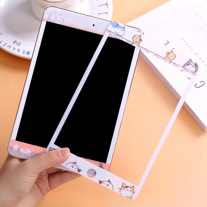 Coloful Pattern full cover tempered glass For iPad Mini 1 2 3  9H  Protective Film screen protector For Apple iPad 9.7 inch 2018 (16)