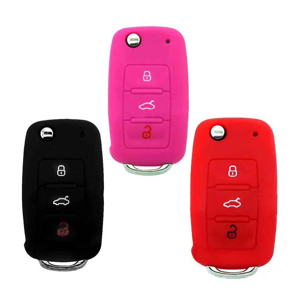 

Silicone Car Key Protective Cover Case for VW Golf Bora Jetta Polo Golf Skoda