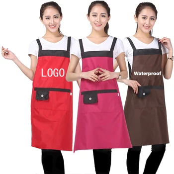 

Unisex Waterproof Aprons with Front Pocket Chefs Butchers Home Kitchen Restaurant Cookware Craft Baking Cooking Print Logo Image