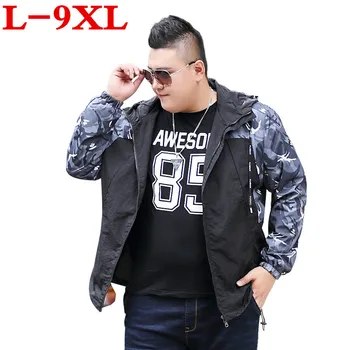 

9XL 8XL New Pattern Spring Jacket Male Increase Fertilizer Enlarge Code Coat Chao Fat Jacket Male Fertilizer Guy Loose Coat Male