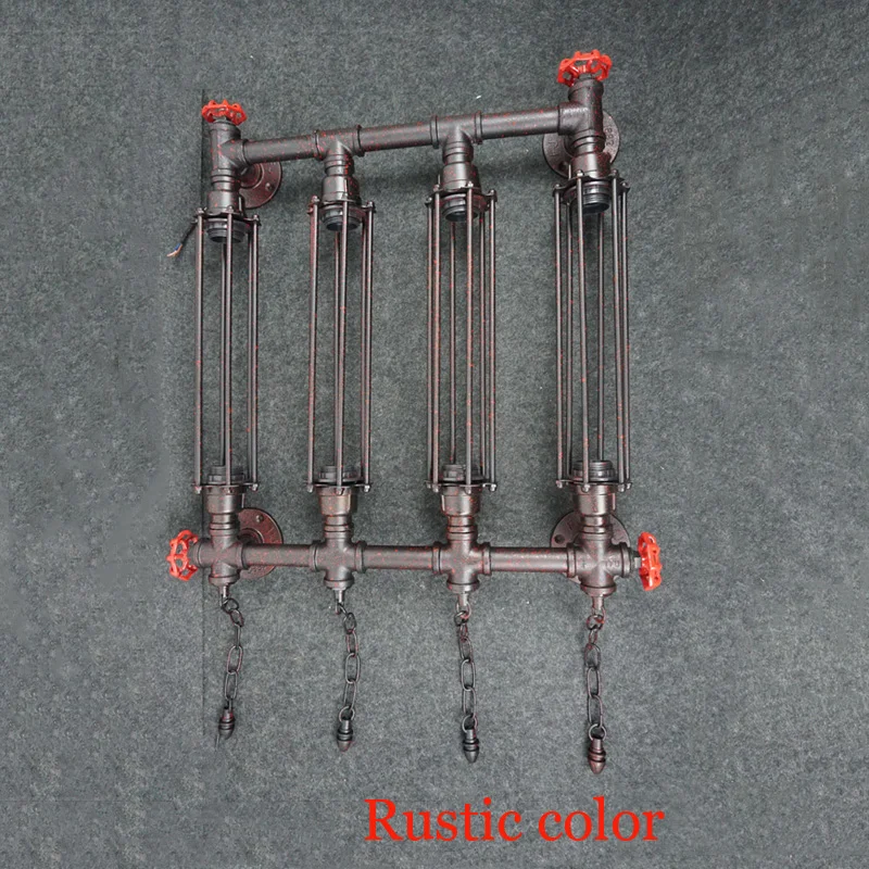  Industry wind amercian style pipe wall lamp vintage E27 light corridor aisle living room restaurant - 32860810647