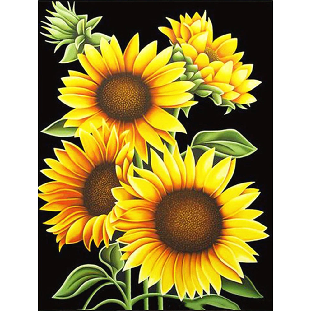 HUACAN-Diamond-Painting-Full-Square-Sunflower-5D-Diamond-Embroidery-Sale-Diamond-Mosaic-Picture-Rhinestone-Decor-Home1