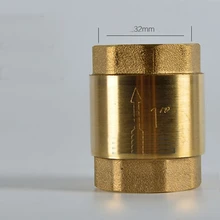 DN25 G " BSPP латунный пружинный обратный клапан с внутренней резьбой, односторонняя толщина 2,7 мм, высота 50 мм