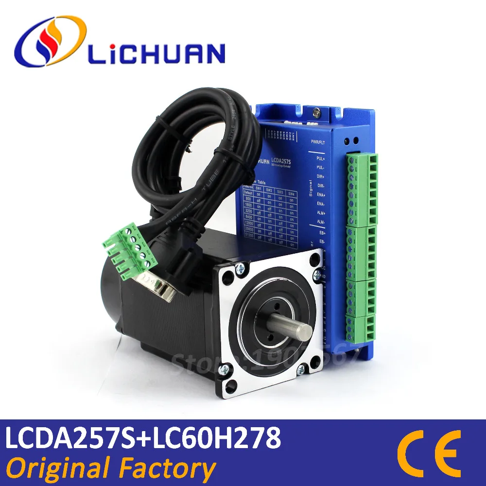 

Nema 24 closed loop stepper motor 4 wires 326Oz-in 2.3N.m D=8mm closed loop stepping driver 6A servo stepper motor kit for CNC