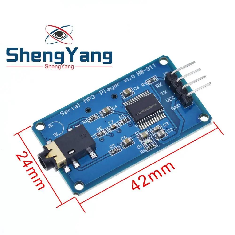ShengYang YX6300 YX5300 UART серийный модуль управления MP3 музыкальный плеер для Arduino/AVR/ARM/PIC