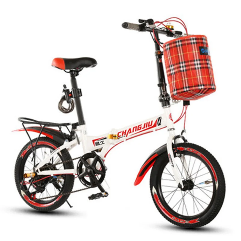 Folding Bike Adult 20-Inch Speed Change Bicycle Student Folding Bicycle