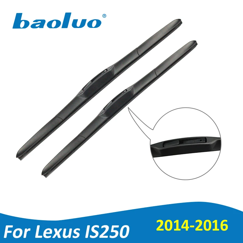 BAOLUO Wiper Blades For Lexus IS250 Sedan 24"+18" 2014 2015 2016