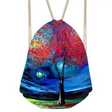 THIKIN звездное небо Млечного Пути опавших листьев современной женщины девочка сумка на плечо сумка-мешок на шнурке для детей Для женщин девочек дорожный футляр изготовленный на заказ