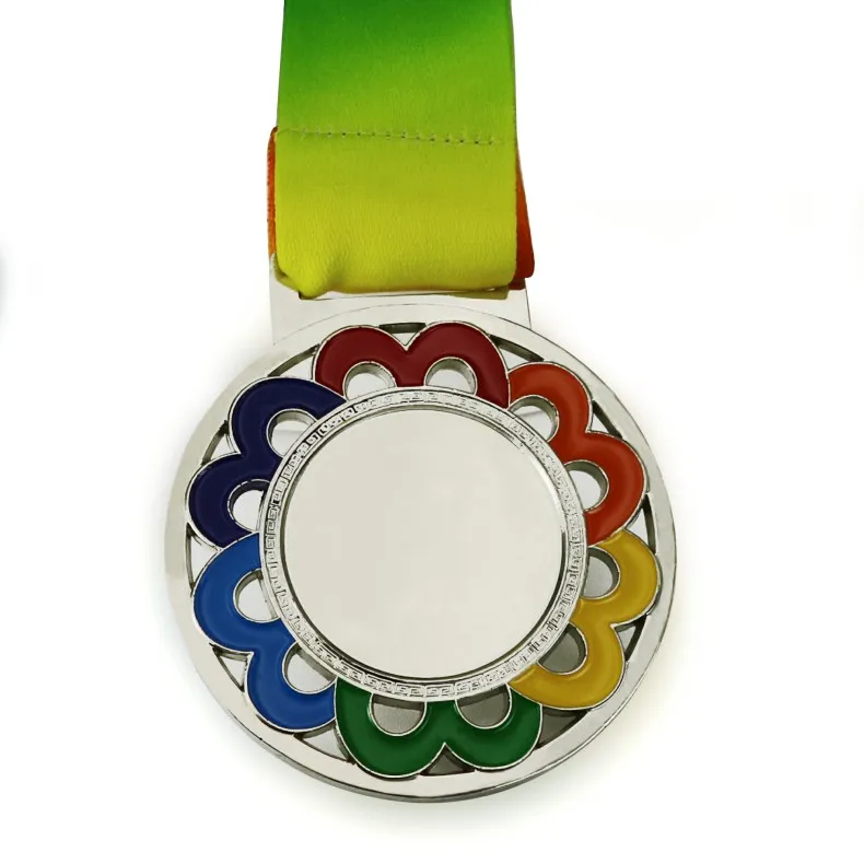 Диаметр 65 мм, внешнее кольцо, кружевные медали, средняя пустая медаль, 1 набор, содержит 1 шт. золотого цвета и 1 шт. серебряного цвета, 1 шт., медали Branze