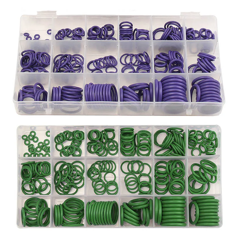 

Suleve Air Conditioning Rubber Washer Assortment for R22 R134a Green/Purple Standard Parts 270pc Seal O-ring Gaskets Sets
