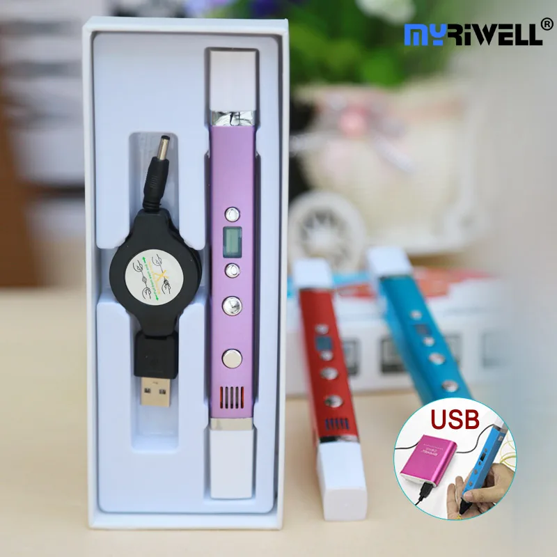 Myriwell 3 d pen 3d pen 100m pla filament, Genuine High end 3d printed pen USB charging 1.75mm abs plastic the best gift Myriwell 3 d pen 3d pen 100m pla filament, Genuine High end 3d printed pen USB charging 1.75mm abs plastic the best gift